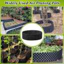 RooTrimmer Air Pruning Containers 60 Gallon 2P, Raised Garden Bed Large Tree Pos New Plastic Nursery Pot Fruit Vegetable Garden Grow beds (4 ft Diameter), Black