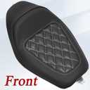 WOWTK Front Driver Rider Solo Seat for Harley Sportster Iron 883 1200 XL883 XL1200NS Forty-Eight XL1200X 2010-2022,White