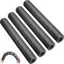 4 Pack Pipe Insulation Foam Tube, 15.7 Inches Black Pool Noodles Foam, Multi-Purpose Snake Pipe Wrap Protection for Outdoor Indoor Swimming Pool Handle and Winter Water Pipes