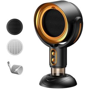 PuffHide Purifier for Smoking Indoors, Portable Range Hood for Cooking, Detachable puff hide Purifier Fan and Washable Smoke Filter for Indoor BBQ,Hot Pot (Black-gold)