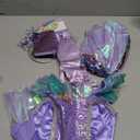 Meland Mermaid Dress - Little Mermaid Costume with Bag for Girls 3-10, Princess Dress Up for Birthday Gift, Halloween Costume (3-4 Years)