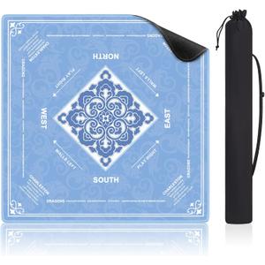 Shipped Rolled Mahjong Mat with Rule Without Creases, 32.5" x 32.5"