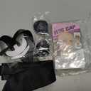 Mepase 5 Pcs Halloween Mr World Costume Accessories Bald Cap Glasses Black Tie Mustache Set for Women Men Halloween Cosplay