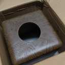 Hymmah Wooden Texture Square Tissue Box Cover Cube Tissue Holder Unique Design Klenex Box Dispenser for Bathroom Vanity Counter Tops Also Great for Bedrooms and Living Rooms