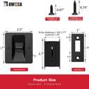 Matte Black Pocket Door Lock, 2-Pack Privacy Pocket Door Hardware, Pocket Door Handles, Pocket Door Lock Latch with Pull, 2-3/4x2-1/2, for 1.38-1.77 Thickness Door