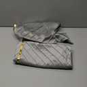 Tosleo Gray Velvet Throw Pillow Covers 18 x 18 inch Pack of 2 with Gold Leather Christmas Decorative Couch Pillowcases Luxury Modern Soft Pillow Cases Spring Home Decor for Sofa Bed Living Room