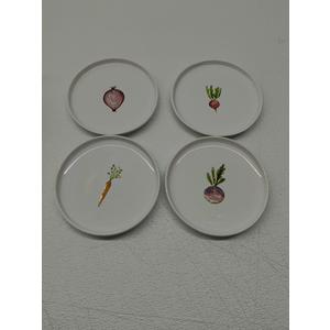 Pack of 4 Kitchen Plates With Patterns 