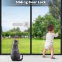 Sliding Door Lock, 4 Pack Sliding Door Child Lock Child Safety Sliding Glass Door Lock Closet Lock Window Locks for Sliding Glass Doors, Sliding Windows, Sliding Closet, Baby and Pets Security