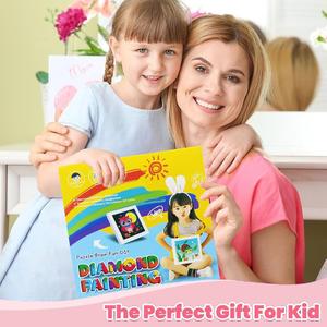 DIYGEMDOT Hummingbird Diamond Painting Kit for Kids with Wooden Frame, 5D Diamond Art Gem Painting for Beginners, Gem Art Crafts and Gifts for Girls and Boys Ages 4-5-6-7-8-9-10-11-12 (7X7 Inches) Pack 3