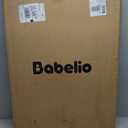 Babelio 36 Inch Extra Tall Baby Gate with Cat Door, 29-48" Metal Pet Door for Stairs, Doorways, Auto Close, Easy Walk Thru, White