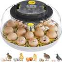 IBKINXX Incubator for Hatching Eggs-18 Egg Capacity, Automatic Egg Turner, Temperature & Humidity Control, 360 Viewing for Chicken, Duck and Quail Eggs