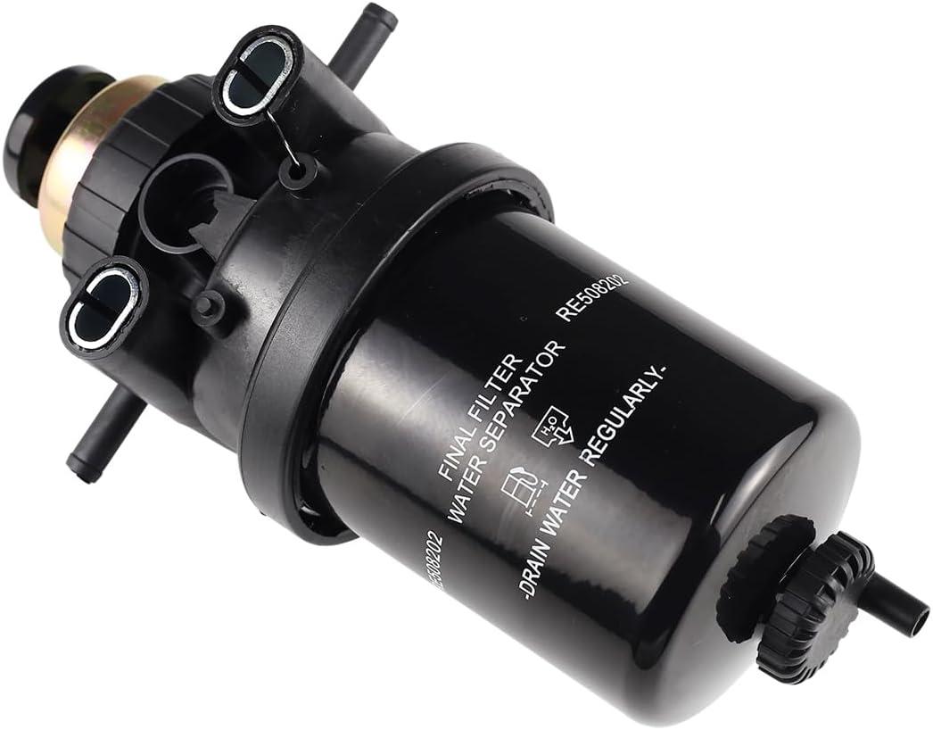 Fuel Filter Water Separator Assembly Compatible with John Deere 4120 4320 4520 4720 CT322 CT332 244J, Replace RE509441 RE50820