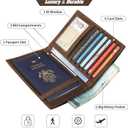 Jack&Chris Leather Passport Holder RFID Blocking Passport Travel Wallet Cover Case for Men Women Brown JC17