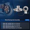 Autoround Pair 518516 Front Wheel Hub Bearing Assembly Compatible with Nissan Altima 02-06 (3.5L V6) / Maxima 00-08, INFINITI I30 00-01/ I35 02-04 5 Lugs Hub Repair Kit