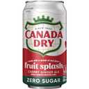 Canada Dry Zero Sugar Cherry Gingerale Fruit Splash 12oz, Pack of 12 (EXP 08/16/25)