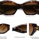 SOJOS Trendy Hexagonal Polarized Sunglasses for Womens Mens,Retro Polygon Shades Plastic Frame Sun Glasses SJ2307 (Tortoise)