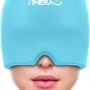 iTHERAU Migraine Relief Cap, Soothing Headache Hat, Gel Ice Pack Head Wrap with Hot and Cold Therapy, Headache Relief Cap for Sinus, Puffy Eyes, Tension and Stress Relief Blue