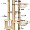72.1-Inch Cat Tree for Indoor Cats Large Adult, 4 Bowl,12 Sisal Scratching Posts,1 Cat cage,Top Perch, Toy Balls,Larg Large cat Tree,Wood cat Tree,(YN-105)