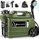Portable Shower for Camping, Camping Shower Kit (Large 7.4 Gal/28L Water Jug, 6000mAh Camp Shower Pump IPX7, Shower Head & Spray Nozzle), Outdoor Shower for Travel, Hiking, RV, Pet Bath, Car, Plants