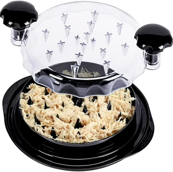 Chicken Shredder Tool Twist- 10.8" Large Meat Shredder Machine,Chicken Breast Shredder Tool Twist with Clear Top - Ergonomic Handle for Pulled Pork,Beef, Anti-Slip, Dishwasher Safe, BPA Free