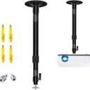 2-Be-Best Upgraded Longer Projector Mount, Extending Projector Ceiling Mount Projectors Wall Mount with Extendable Length 14-24 in / 37-62 cm Adjustable 360 Angle Rotatable Black (14-24IN)
