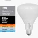 Feit Electric BR40 LED Light Bulb, 150W Equivalent, Dimmable, 5CCT, E26 Medium Base, 90 CRI, 2175 Lumens, Adjustable White, 15.5 Years Lifetime, BR40150DM5CCTCA15K