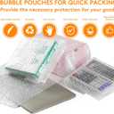 100PCS Clear Bubble Pouches Wrap Bags, 8 x 12 Inch Bubble Out Bag Pouch for Packing & Shipping, Double Layer Bubble Cushion Wrap Bags Protective Bubble Pouches Bags for Moving and Storage