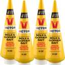 Victor M6006 Outdoor Mole & Gopher Poison Peanuts, Mole and Gopher Killer Bait, 4 Pack