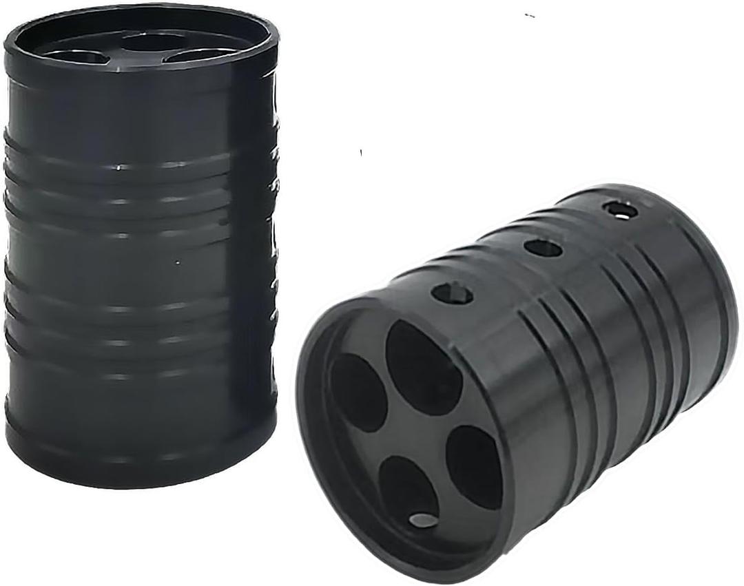 1 Pair Aluminum Round Pedal Extensions for Go-Kart & Kart Racer Essential Parts Accessories (Black)