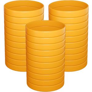 Morcheiong Blank Rubber Bracelets - 100pcs Orange Silicone Wristbands for Men Women and Teens