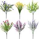 Fake Camellia, Artificial Flowers Ranunculus Colorful Bouquet for Home Decoration Wedding Decor 6PCS