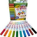 Crayola Washable Dura-Wedge Tip Dry Erase Markers, 10 Count