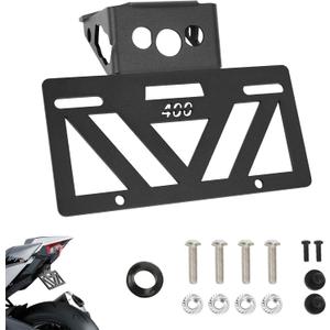 2025 2026 Ninja 500 Fender Eliminator Ninja 400 Fender Eliminator Tail Tidy License Plate Bracket Mount Fit With OEM & Aftermarket Turn Signal Z400 2018 2019 2020 2021 2022 2023 2024 2025 Ninja 500 se