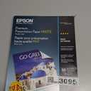 Epson Premium Presentation Paper MATTE (8.5x11 Inches, Double-sided, 50 Sheets) (S041568),Bright White