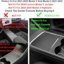 Ganluuree < Not Fit For 2025 NEW Model Y Launch Juniper And 2024 2025 Model 3 Highland > 4PCS Center Console Organizer Tray Cup Holder For 2021-2025 Tesla Model Y, 2021-2023 Tesla Model 3 Accessories