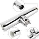 DasMarine 2 Pack Tournament Style Clamp on Fishing Rod Holder for Rails 1" to 1-1/4" Rail Mount Stainless Steel Rod Holder