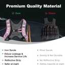 Weighted Vest, 6lb/8lb/12lb/16lb/20lb/25lb/30lb Weight Vest with Reflective Stripe, Weighted Vest for Men Women Workout Equipment for Strength Training, Running, Jogging, Fitness, Weight Loss (PU-Pink)