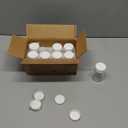 Syntic 8 Pack 2.5 Oz Wide Mouth Juice Shot Bottles with 8 Sealed Press Screw Caps & 4 Airtight Lids! Clear Small Glass Ginger Shot Bottles for Oil, Ginger, Travel Bottle, Reusable and Dishwasher Safe