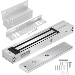 600LBs/280KG Electric Magnetic Lock,Electromagnetic Door Lock Holding Force for Access Control, OutSwinging Door Access Control System, Single Door 12V, with Z and L Bracket