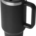 YETI Rambler 40 oz Travel Mug with Flip Straw Lid Stainless Steel, Vacuum Insulated, Leakproof, Cup Holder Friendly