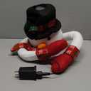 SunArtHome Christmas Snowman Tree Topper Projector  Lighted Snowman Hat with Rotating LED Snowflake Projection, Unique Holiday Tree Decoration for Christmas Party, Home Festive Décor