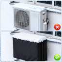 Window AC Cover Winter Insulated Air Conditioner Cover for Outside Units Waterproof Snowproof 600D Oxford Protection AC Unit for Outside with Adjustable Straps, 25.5"W x 20.5"D x 18"H