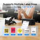 Bluetooth Thermal Label Printer with Stand, Wireless 4x6 Shipping Label Printer for Small Business, Support iPhone, Android Windows & Mac, Widely Used for USPS Amazon Etsy Shopify (Black)
