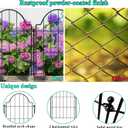 Decorative Garden Fences 17in x 26.9ft, 26 Pack Outdoor Fencing Animal Barrier Dog Border, Metal Wire Fence Panels for Garden Decor, Flower Bed Edging Borders for No Dig Patio Yard