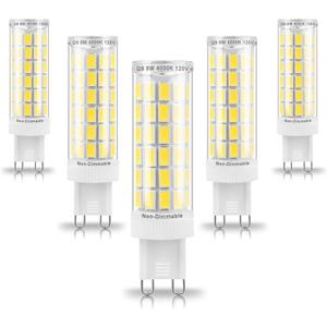G9 Led Bulbs 75W 80W 100W Replacement 4000K Natural White,1000 lm, AC120V G9 8W Bi-pin Neutral LED Corn Light Bulb for Chandelier Pendant Bathroom Vanity Ligting,5Pack