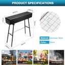 IRONWALLS Portable Charcoal Grill 32 Inch, Black Folding Stainless Steel Barbecue Grill for Outdoor Cooking, Large Lamb Skewer Grill for Patio, Party, Picnic, Travel, Camping, Home & Commercial Use
