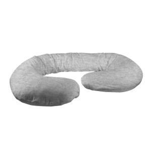 Betty Dain Stretch Jersey Pregnancy/Maternity Pillowcase C-Shape Compatible, 100% Cotton Stretch Jersey, Stretch Fabric, Machine Washable, 60" x 25" inches, Gray