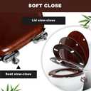 Angel Shield ELONGATED Toilet Seat Wood(Dark Walnut)
