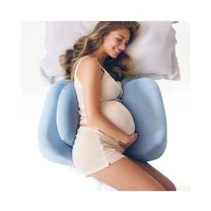 Pregnancy Pillows for Sleeping, Upgraded Memory Foam Maternity Pillow, Pregnancy Wedge Pillow for Pregnant Women with Cooling Removable, Washable Cover, Support for Belly,Back (Blue)
