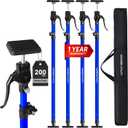 NEW DESIGN Adjustable Cabinet Jacks for Installing Cabinets (45.3-114.2 Inches 4 Pack) Heavy Duty 200 lb Support Rod & Third Hand Support System with Swivel Non-Slip Pads for Drywall and Ceilings